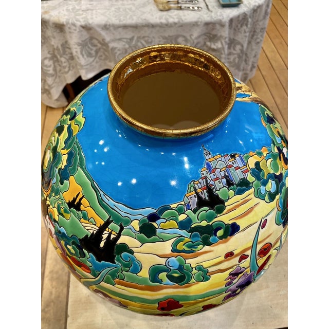 Traditional Antique 19th Century Vincennes-Style Porcelain Urn – Hand-Painted Cherubs – Gilt Bronze Mounts – Bleu Céleste For Sale - Image 3 of 7