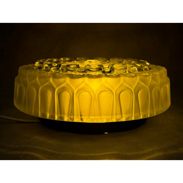 Mid-Century Modern Glass Ceiling Light, Europe, 1970s For Sale - Image 11 of 13