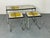 Mid-Century Modern Vintage Chromed Steel and Ceramic Belarti Coffee Table with Side Tables by Juliette Belarti, 1960s, Set of 3 For Sale - Image 3 of 11