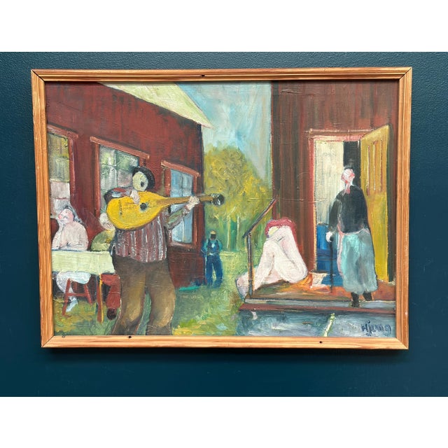Hendrik De Jong, Familjen (The Family), 1980, Oil on Canvas, Framed For Sale - Image 10 of 18