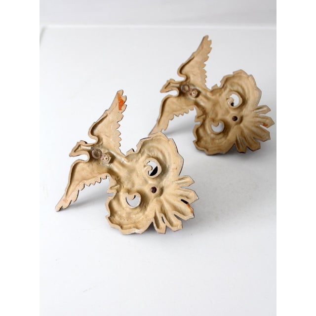 Vintage Federal Revival Eagle Wall Candle Sconces Pair For Sale - Image 14 of 14