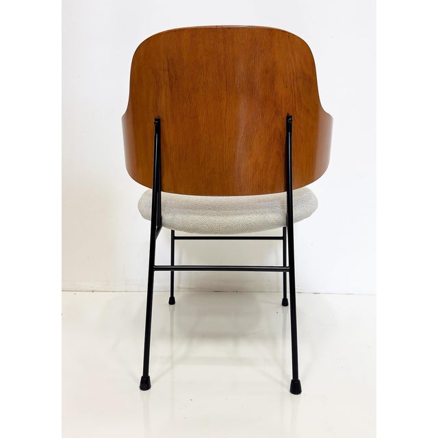Brown 1950s Danish Modern Ib Kofod Larsen Penguin Chair, Totally Restored For Sale - Image 8 of 10