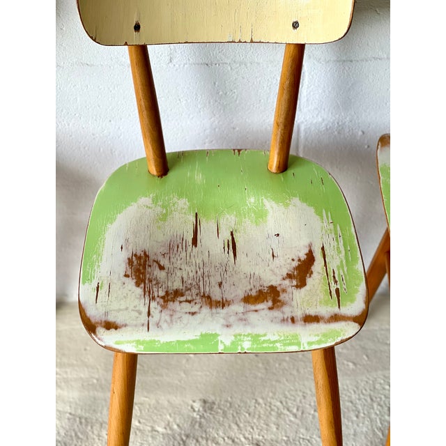 Beige Dining Chairs from Ton, 1960, Set of 4 For Sale - Image 8 of 18