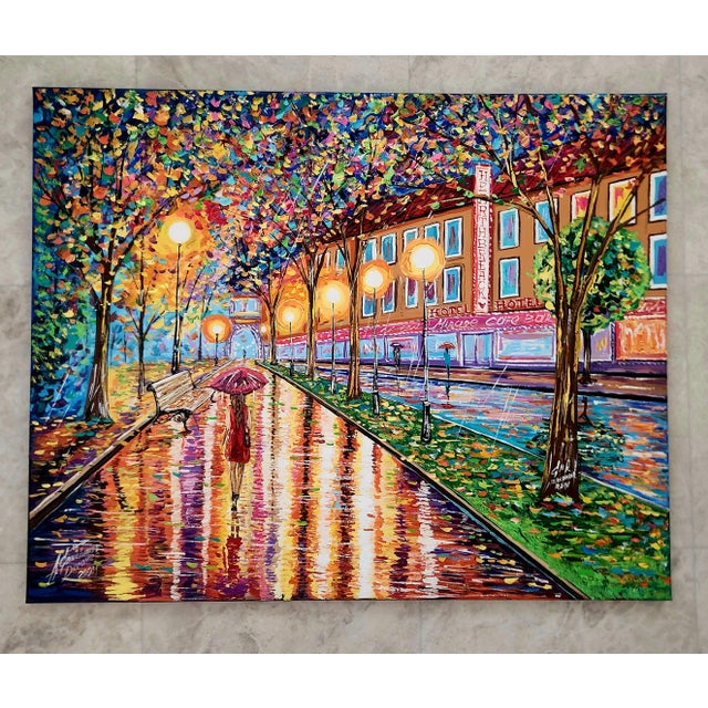 Impressionist Original Oil on Canvas Painting #2 For Sale - Image 9 of 9