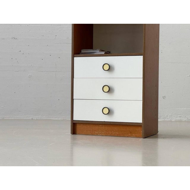 Brown Mid-Century Modern Tall Cabinet with Drawers, 1960s For Sale - Image 8 of 17
