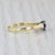0.50ct Blue Sapphire Solitaire Ring 18k Yellow Gold Platinum Sz 5 Cathedral Band For Sale - Image 4 of 7