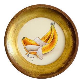Original Handpainted Banana Painting, Framed For Sale