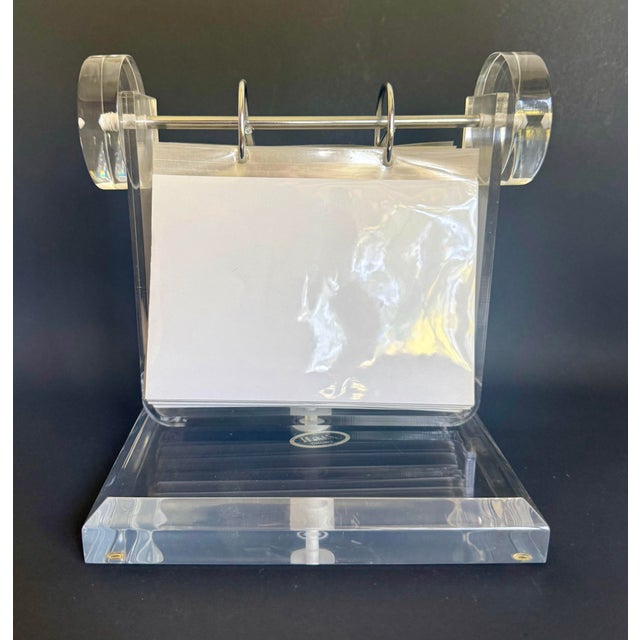 Mid-Century Modern Lucite Rotating Photo Rolodex For Sale - Image 9 of 9