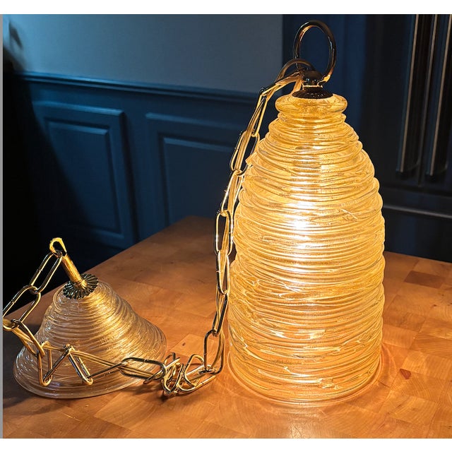Murano Glass Beehive Hanging Pendant For Sale In New York - Image 6 of 6