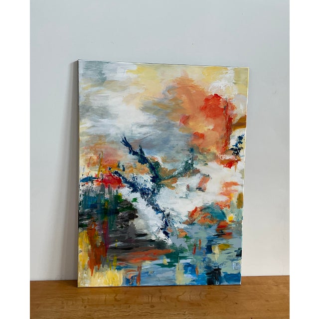 Bring a sense of sophisticated energy to your walls with this captivating original acrylic painting by artist M. Miller....