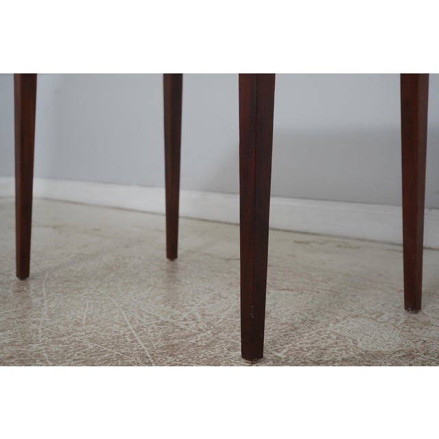 Brown Wright Table Co. Mahogany Federal Style 2 Drawer End Table Server For Sale - Image 8 of 18