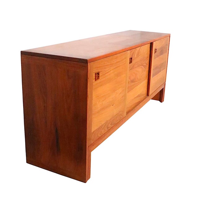 Mid Century Danish Modern E. Jakobsen Skive Three Door Sideboard C. 1960's For Sale - Image 14 of 18