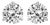 18k White Gold 3.00 Carat Stud Earrings, A Pair For Sale