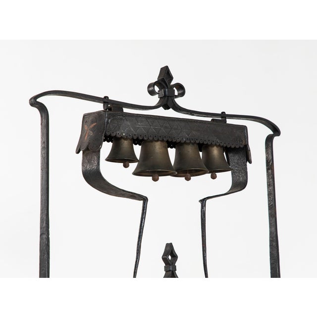 Black Wrought Iron Latten Bell Stand, Three Tier, English Late 19th C. For Sale - Image 8 of 18