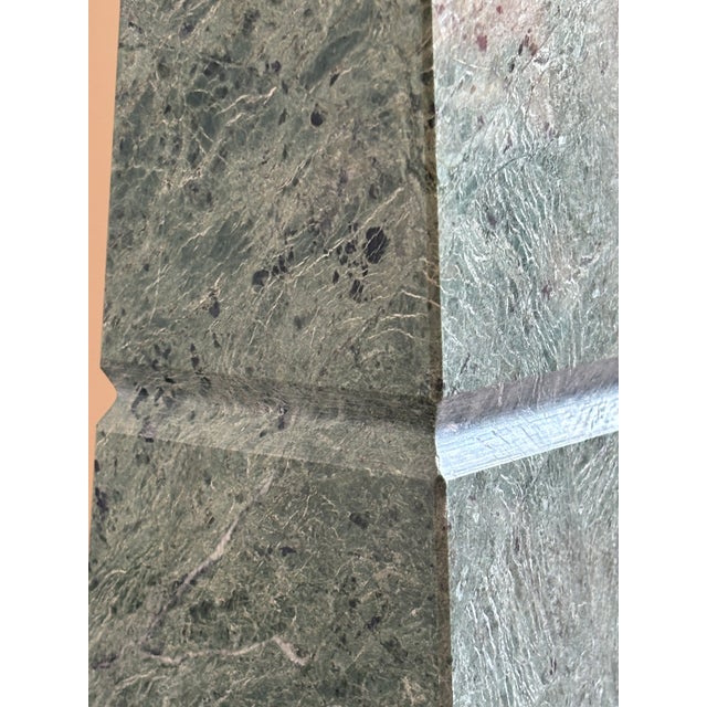 12" Neoclassical Style Green Marble Obelisk For Sale - Image 10 of 17