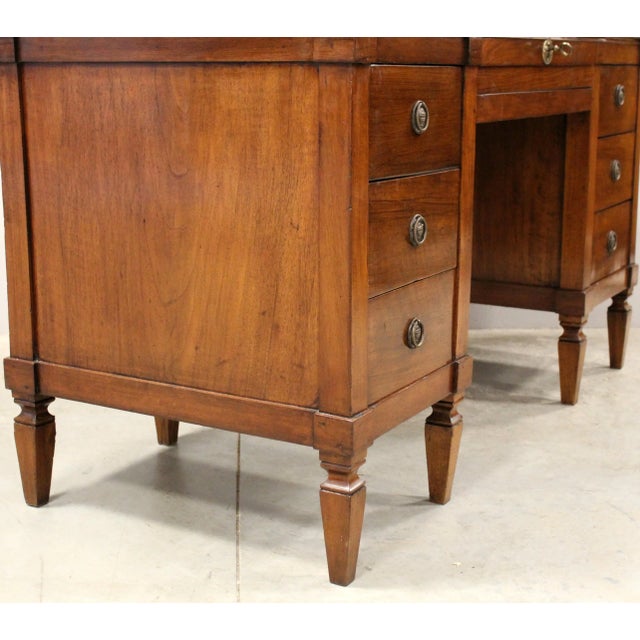 Italian Louis XVI Desk in Walnut, 18th Century For Sale - Image 9 of 13