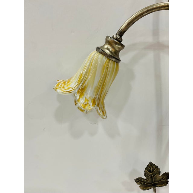 Metal Currey & Co. Transitional Glass Tulip Table Lamp For Sale - Image 7 of 7