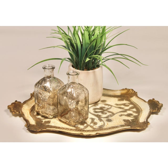 Mid Century Italian Florentine Gilded Tray For Sale - Image 9 of 10