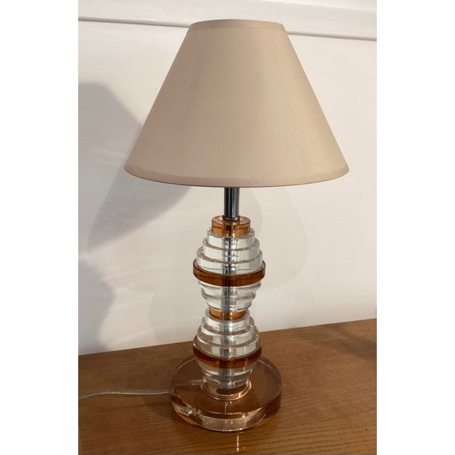 Vintage Glass Table Lamp, Italy, 1970s For Sale - Image 9 of 9
