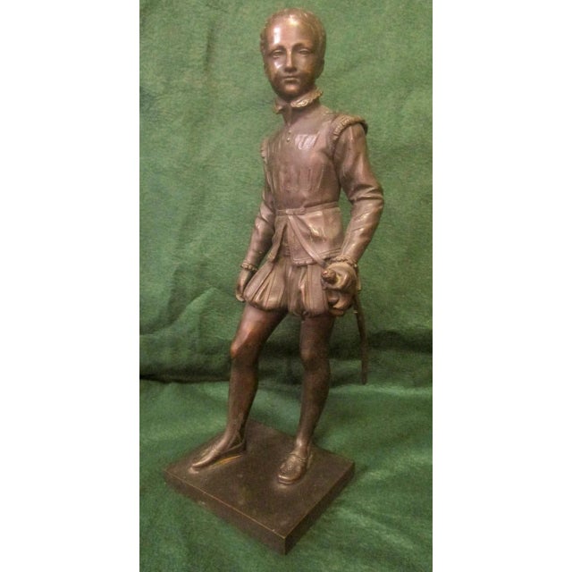 This late 19th century French patenated bronze figure was copied from the original made in 1822 by Baron Francois Joseph...