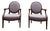 Large Louis XVI Medallion Armchairs, Set of 2 For Sale