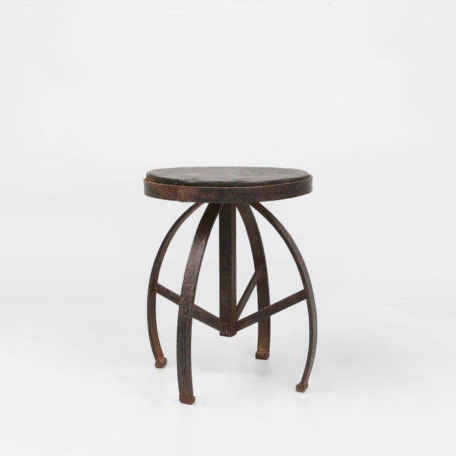 Industrial Black Metal Stool, France, 1920s For Sale - Image 16 of 16
