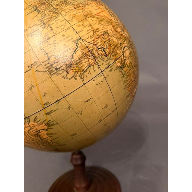 Mid-Century Modern Swedish Celestial Globe on Turned Wood Stand, Circa 1920s For Sale - Image 3 of 11