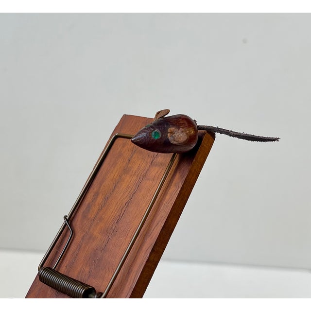 Mid-Century Modern Mid-Century Scandinavian Mousetrap Paper Holder in Teak, 1960s For Sale - Image 3 of 8