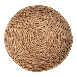 Native American Navajo Round Woven Basket Wedding Tray For Sale