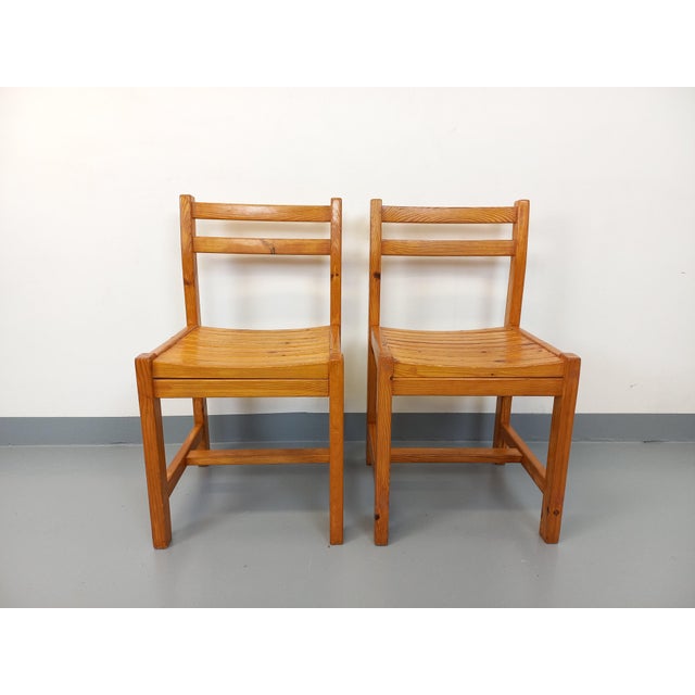 Set of Vintage Pine Chairs, 1970s For Sale - Image 4 of 15