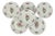 Dessert Plates with Réverbère Pattern from KG Lunéville, 1980s, Set of 6 For Sale