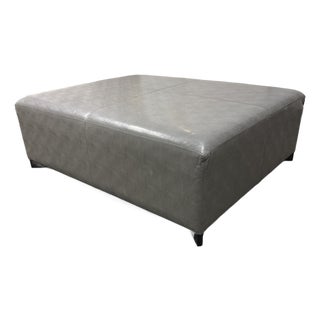 Custom Design Embossed Faux Leather Pattern Ottoman For Sale