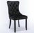 71” Round Vig Dining Table With Lazy Susan Plus 8 Black Velvet Chairs For Sale In San Diego - Image 6 of 7