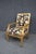 Stickley Stickley Fine Upholstery Gilt Lounge Chair in Brunschwig & Fils Les Touches Bengal Fabric For Sale - Image 4 of 15