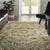 8x10 Green Hand-Knotted Wool Floral Scrollwork Geometric Modern Carpet Rug For Sale In New York - Image 6 of 7
