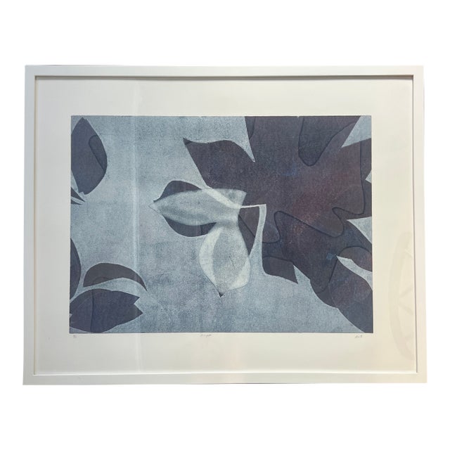 Original Framed Abstract Monotype “Flight” Signed MCB 2025 For Sale