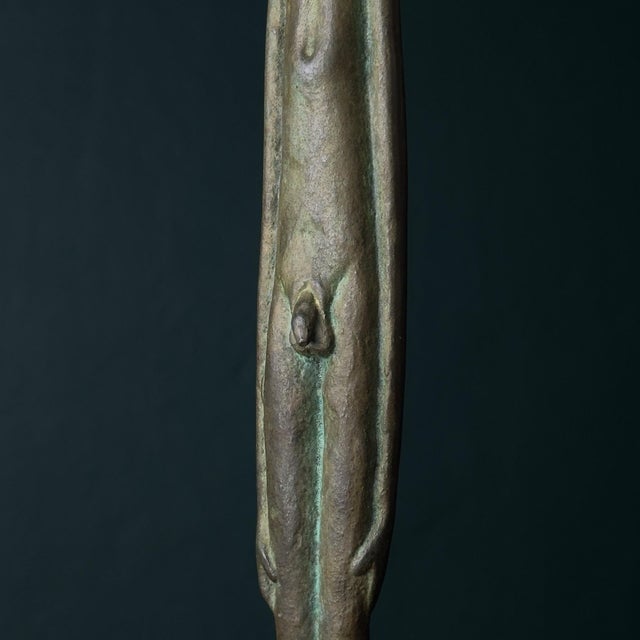 Vintage Bronze Shadow of the Evening Sculpture, Italy, 20th Century For Sale - Image 12 of 17