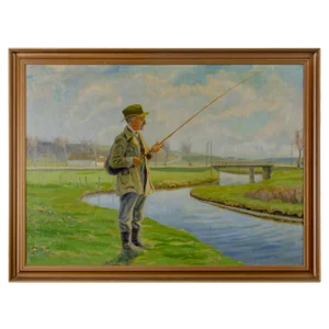 Traditional Fisherman Oil Painting on Canvas
