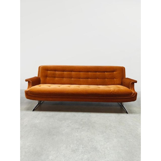 1970s Mid-Century Madmen Style Swivel Armchairs & Sofa, 1970s For Sale - Image 5 of 11