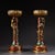 Metal Pair Vintage Gilt Brass Cloisonné Dragon Phoenix Candlesticks, Lotus Top Candle Holders For Sale - Image 7 of 10