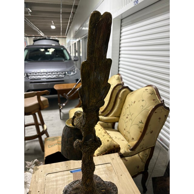 Late 20th Century Iron Bird Lamp on a Base For Sale In Savannah - Image 6 of 8