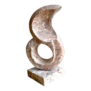 Leonardo Nierman “La Flama” Hand-Carved Marble Abstract Sculpture, Mexico, Late 20th Century For Sale