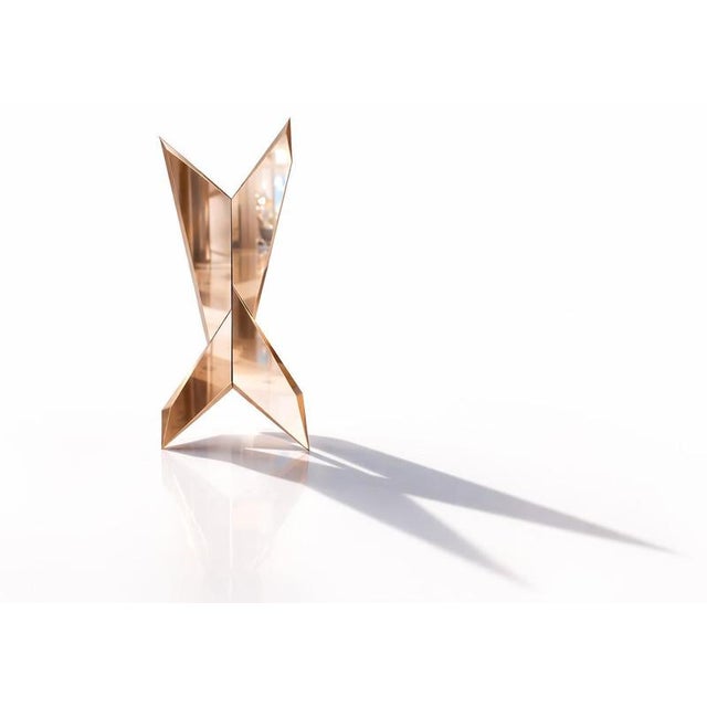 Rocket bronze maxi sculptural wall mirror by gtg design couture special edition of 7 pieces + 1 ap dimensions: d 16,5 x w...