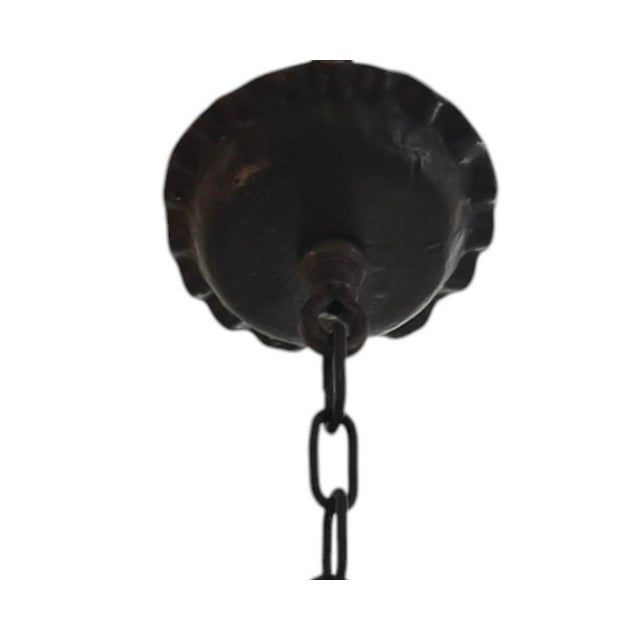 Antique Spanish Revival Wrought Iron Chandelier For Sale - Image 10 of 10