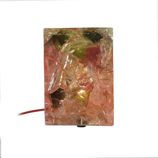 Vintage Fractal Resin Lamp For Sale - Image 3 of 6