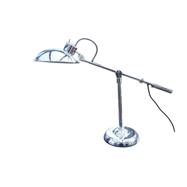 Mid-Century Modern Chrome Adjustable Desk Lamp by Yasuaki Sasamoto for Dulton Co., Japan, 1970s For Sale - Image 15 of 15
