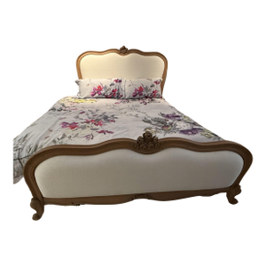 French Upholstered Rose Bed