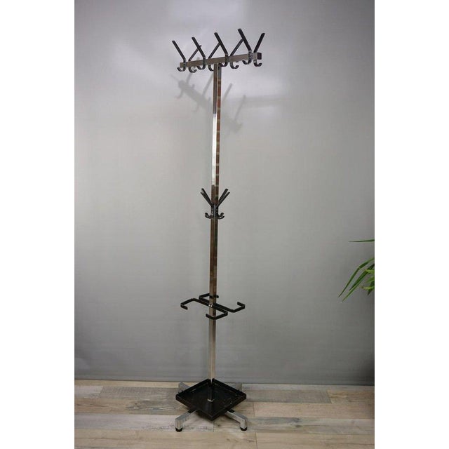 Mid-Century Modern Vintage Metal Coat Rack, 1950s For Sale - Image 3 of 10