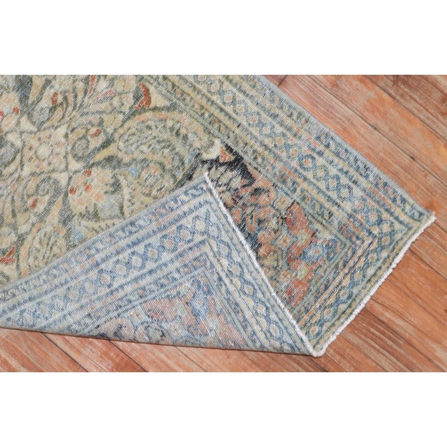 Early 20th Century Persian Lilihan Worn Mini Rug - 2'1" x 3'7" For Sale - Image 4 of 5
