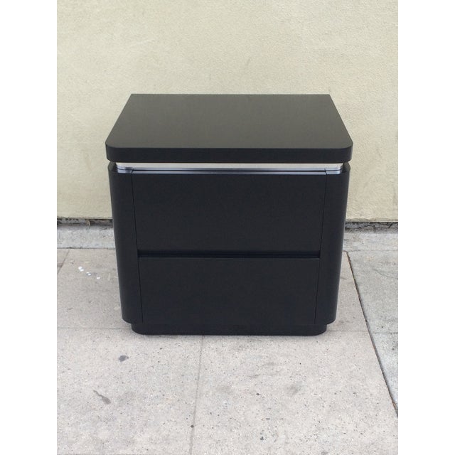 Black Lacquered Nightstands A Pair Chairish